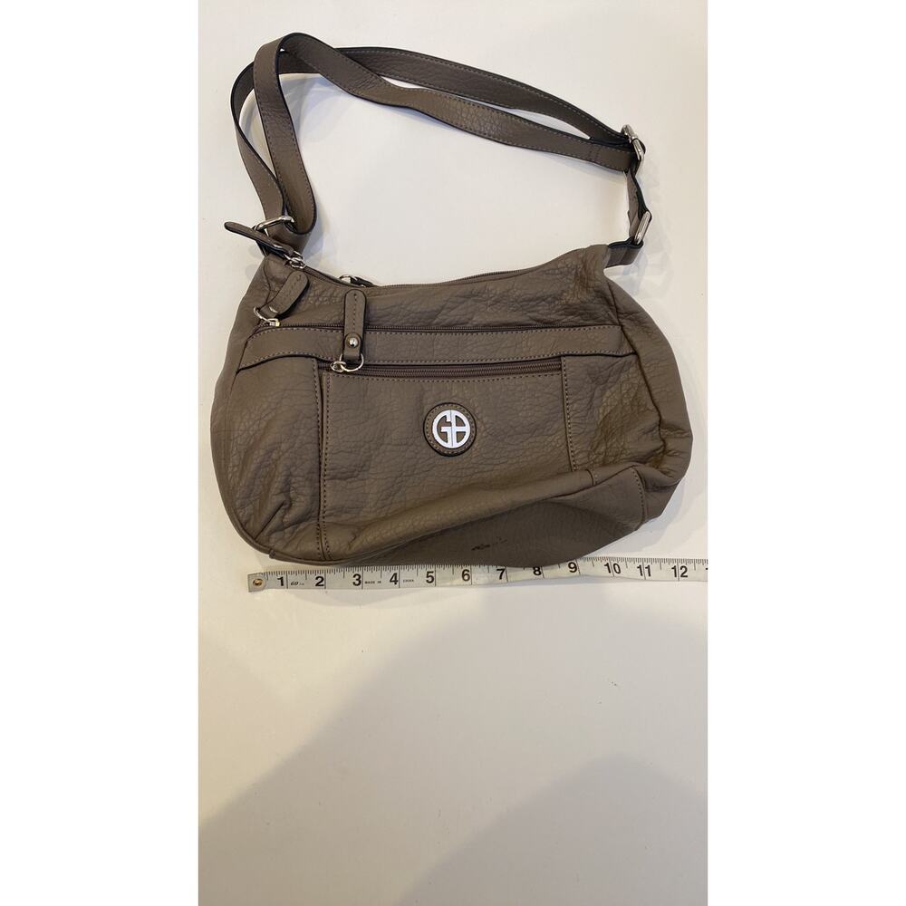 Giani Bernini Pebble Gray Hobo Shoulder Bag Lux Faux Leather - Picture 5 of 12